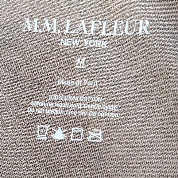 MM Lafleur NWT Alina 1.0 T-Shirt Dress M Pebble Gray Pima Cotton Midi Shift - Picture 3 of 8